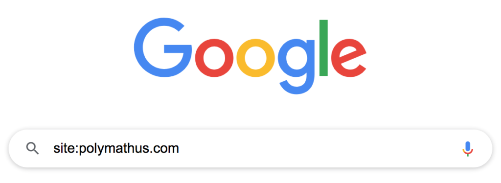 Polymathus "site:" search example